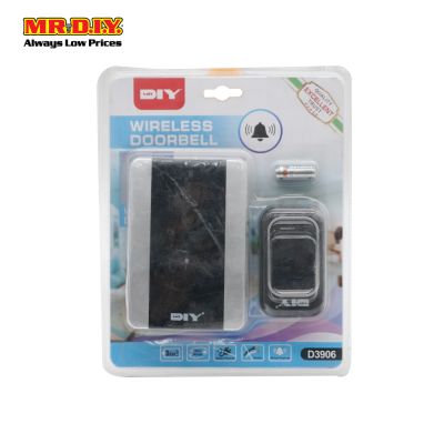 (MR.DIY) Black Battery Wireless Doorbell